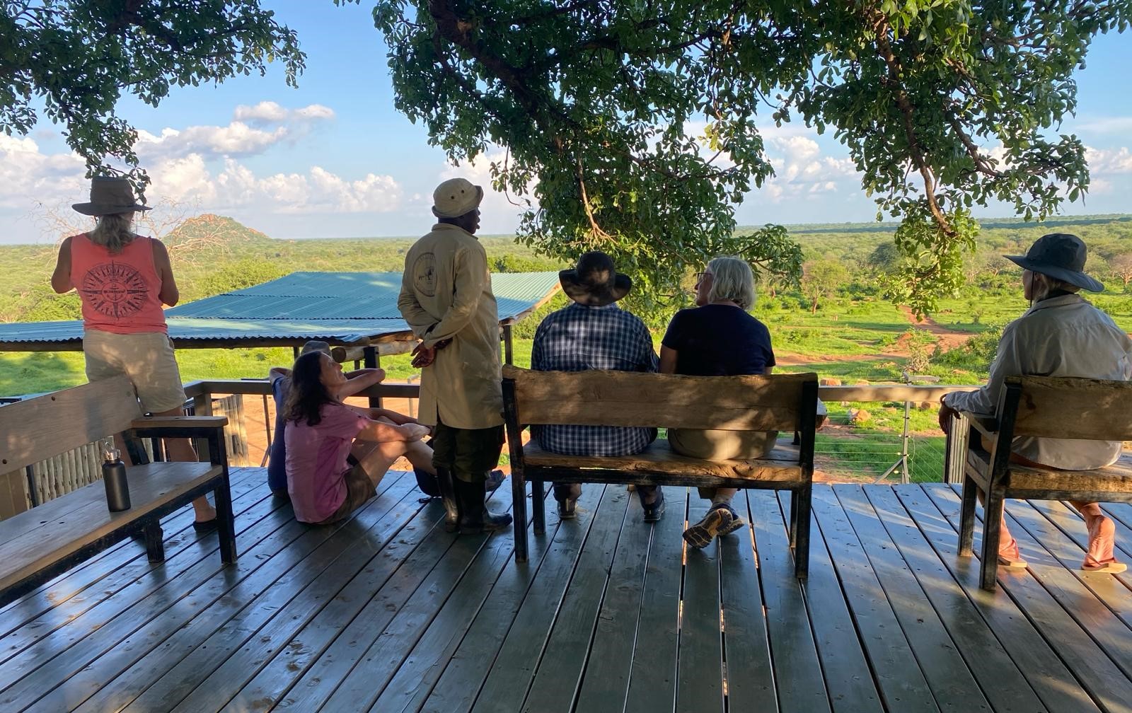 Overlooking the vista at camp